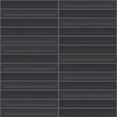 The Mosaic Factory Sevilla Mozaïek Tegel Kitkat Vinger - Zwart Geglazuurd Porselein 296x299 mm