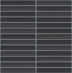 The Mosaic Factory Sevilla Mozaïek Tegel Kitkat Vinger - Zwart Geglazuurd Porselein 296x299 mm