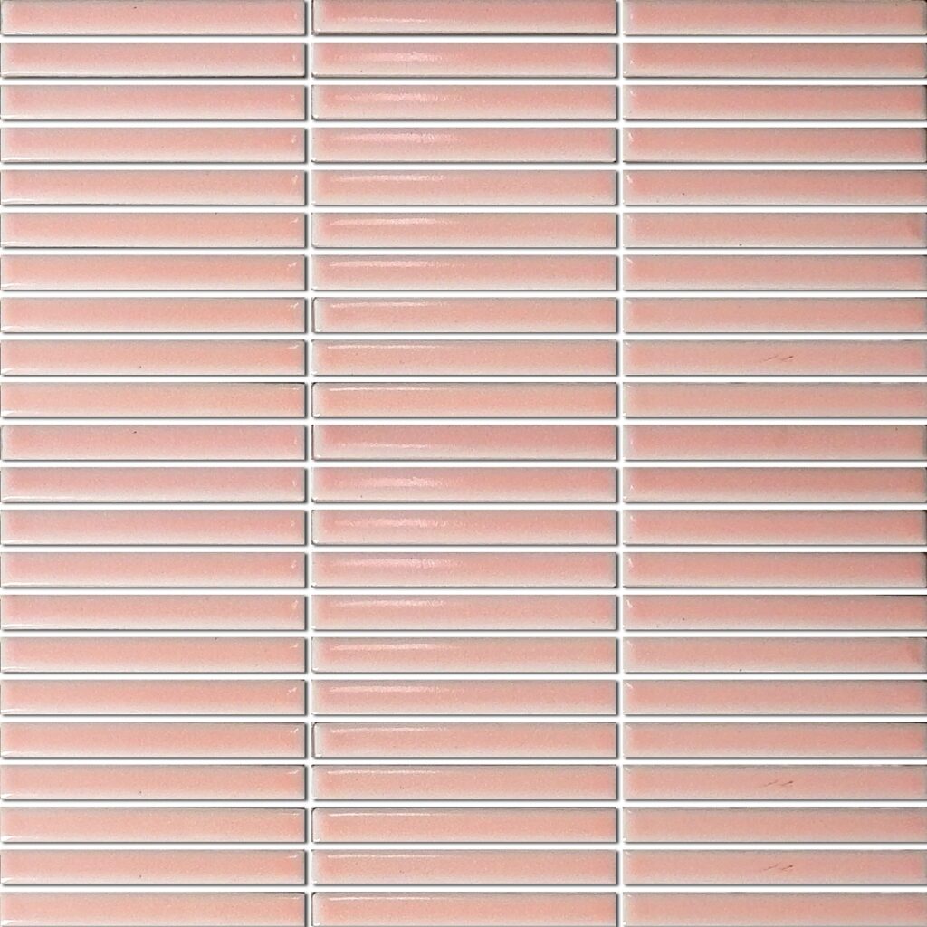 The Mosaic Factory Sevilla Mozaïek Tegel Mini Kitkat Vinger - Roze Porselein Geglazuurd 282x308 mm