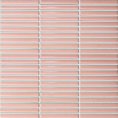 The Mosaic Factory Sevilla Mozaïek Tegel Mini Kitkat Vinger - Roze Porselein Geglazuurd 282x308 mm