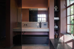 The Mosaic Factory Sevilla Mozaïek Tegel Ovaal Vinger - Mat Zwart Porselein Geglazuurd 300x300 mm