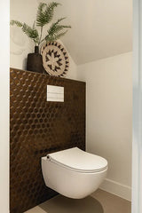 The Mosaic Factory Barcelona Mozaiek Tegel Hexagon- Brons Porselein Geglazuurd 281x325 mm