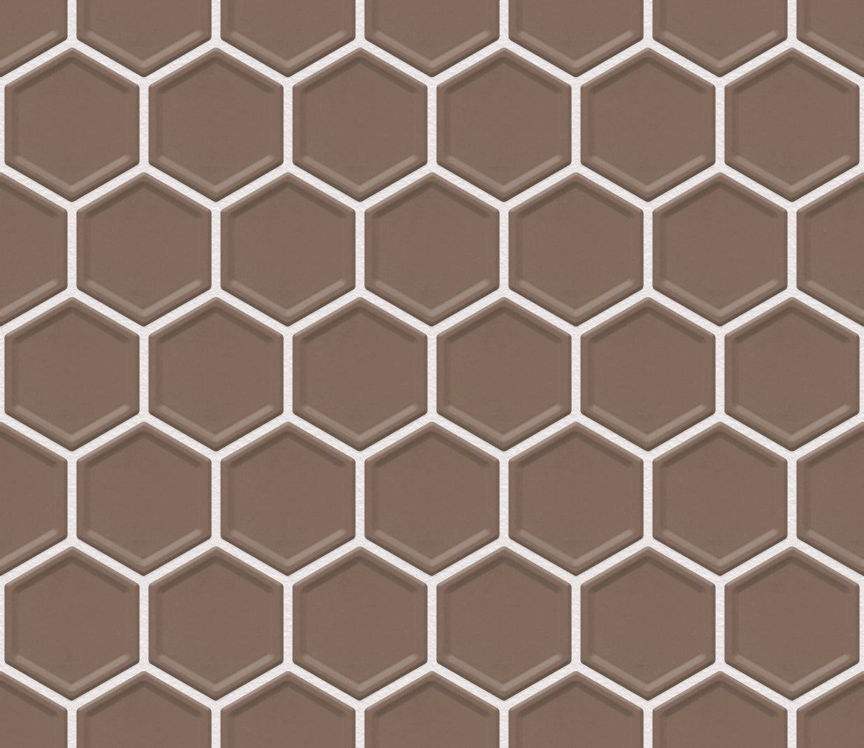 The Mosaic Factory Barcelona Mozaiek Tegel Hexagon- Brons Porselein Geglazuurd 281x325 mm