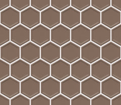 The Mosaic Factory Barcelona Mozaiek Tegel Hexagon- Brons Porselein Geglazuurd 281x325 mm