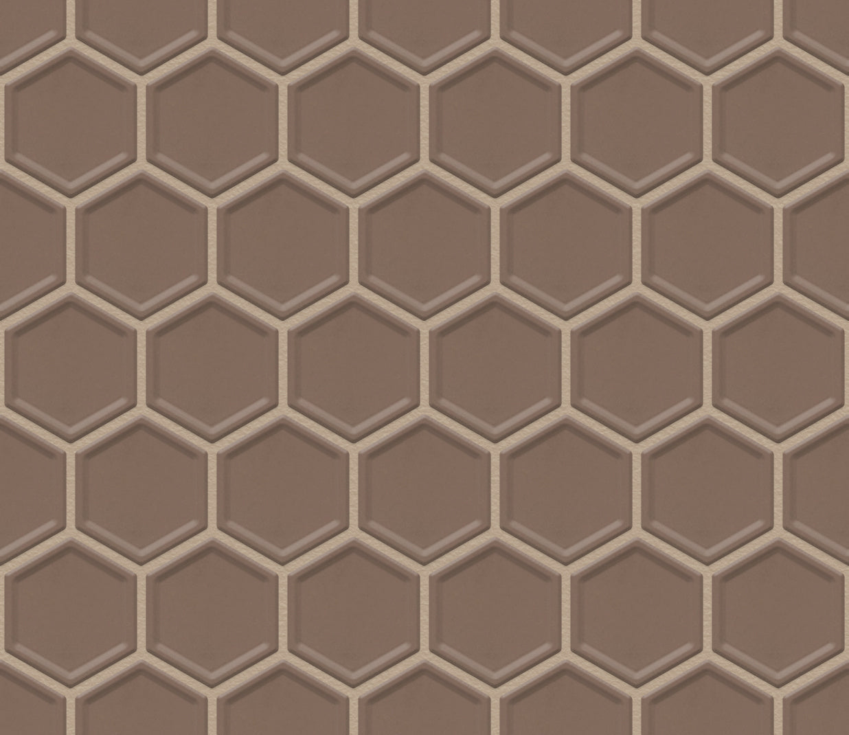 The Mosaic Factory Barcelona Mozaiek Tegel Hexagon- Brons Porselein Geglazuurd 281x325 mm