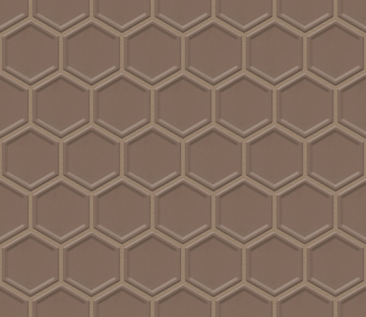 The Mosaic Factory Barcelona Mozaiek Tegel Hexagon- Brons Porselein Geglazuurd 281x325 mm
