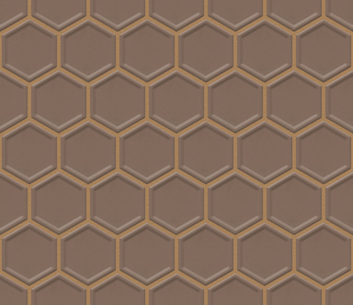The Mosaic Factory Barcelona Mozaiek Tegel Hexagon- Brons Porselein Geglazuurd 281x325 mm