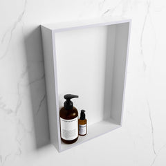 MONDIAZ EASY Nis 44,5x29,5cm in solid surface kleur Cale | Talc. 1 vak  geschikt voor in- of opbouw