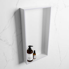 MONDIAZ EASY Nis 59,5x29,5cm in solid surface kleur Cale | Talc. 1 vak  geschikt voor in- of opbouw