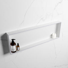 MONDIAZ EASY Nis 89,5x29,5cm in solid surface kleur Cale | Talc. 1 vak  geschikt voor in- of opbouw