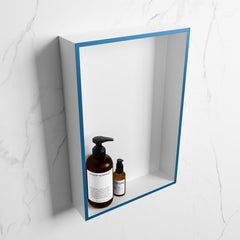 MONDIAZ EASY Nis 44,5x29,5cm in solid surface kleur Jeans | Talc. 1 vak  geschikt voor in- of opbouw