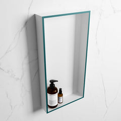 MONDIAZ EASY Nis 59,5x29,5cm in solid surface kleur Smag | Talc. 1 vak  geschikt voor in- of opbouw