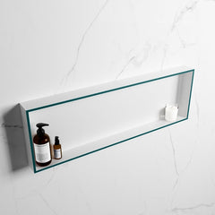 MONDIAZ EASY Nis 89,5x29,5cm in solid surface kleur Smag | Talc. 1 vak  geschikt voor in- of opbouw