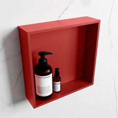 MONDIAZ EASY Nis 29,5x29,5cm in solid surface kleur Fire | Fire. 1 vak  geschikt voor in- of opbouw