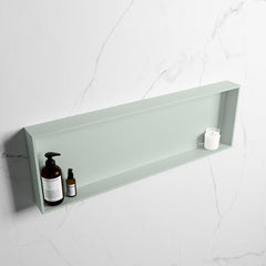 MONDIAZ EASY Nis 89,5x29,5cm in solid surface kleur Greey | Greey. 1 vak  geschikt voor in- of opbouw