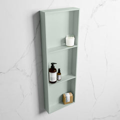 MONDIAZ EASY Nis 89,5x29,5cm in solid surface kleur Greey | Greey. 3 vakken  geschikt voor in- of opbouw