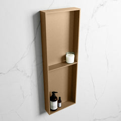 MONDIAZ EASY Nis 149,5x29,5cm in solid surface kleur Oro | Oro. 2 vakken geschikt voor in- of opbouw