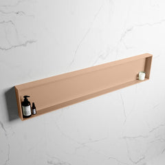 MONDIAZ EASY Nis 149,5x29,5cm in solid surface kleur Rosee | Rosee. 1 vak  geschikt voor in- of opbouw