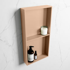 MONDIAZ EASY Nis 59,5x29,5cm in solid surface kleur Rosee | Rosee. 2 vakken geschikt voor in- of opbouw