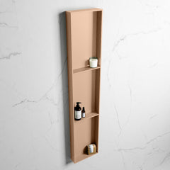 MONDIAZ EASY Nis 149,5x29,5cm in solid surface kleur Rosee | Rosee. 3 vakken  geschikt voor in- of opbouw