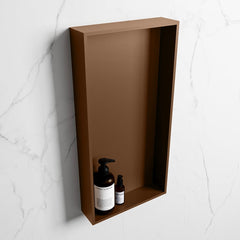 MONDIAZ EASY Nis 59,5x29,5cm in solid surface kleur Rust | Rust. 1 vak  geschikt voor in- of opbouw