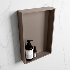 MONDIAZ EASY Nis 44,5x29,5cm in solid surface kleur Smoke | Smoke. 1 vak  geschikt voor in- of opbouw