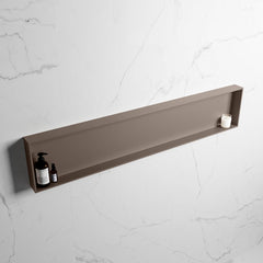 MONDIAZ EASY Nis 149,5x29,5cm in solid surface kleur Smoke | Smoke. 1 vak  geschikt voor in- of opbouw