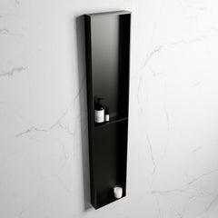 MONDIAZ EASY Nis 89,5x29,5cm in solid surface kleur Urban | Urban. 2 vakken geschikt voor in- of opbouw