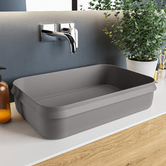 MONDIAZ ARVO Waskom solid surface 55cm kleur DarkGrey / DarkGrey