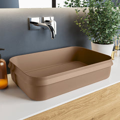 MONDIAZ ARVO Waskom solid surface 55cm kleur Rust / Rust