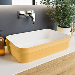 MONDIAZ ARVO Waskom solid surface 55cm kleur Ocher / Talc