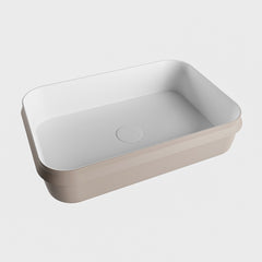 MONDIAZ ARVO Waskom solid surface 55cm kleur Smoke / Talc