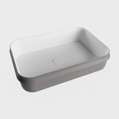 MONDIAZ ARVO Waskom solid surface 55cm kleur DarkGrey / Talc