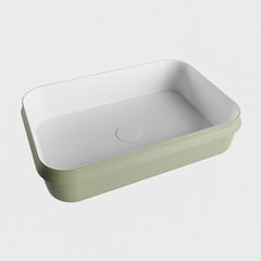 MONDIAZ ARVO Waskom solid surface 55cm kleur Army / Talc