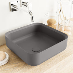 MONDIAZ BINX Waskom solid surface 36cm kleur Dark Grey / Dark Grey