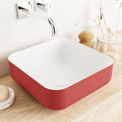 MONDIAZ BINX Waskom solid surface 36cm kleur Fire / Talc