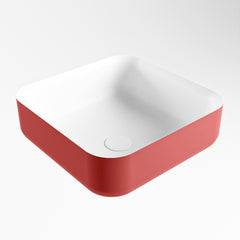 MONDIAZ BINX Waskom solid surface 36cm kleur Fire / Talc