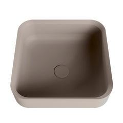 MONDIAZ BINX Waskom solid surface 36cm kleur Smoke / Smoke