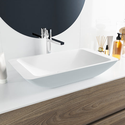 MONDIAZ TOPI Waskom solid surface 60cm kleur Clay / Talc