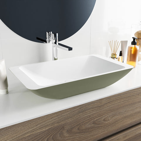 MONDIAZ TOPI Waskom solid surface 60cm kleur Army / Talc