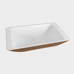 MONDIAZ TOPI Waskom solid surface 60cm kleur Rust / Talc