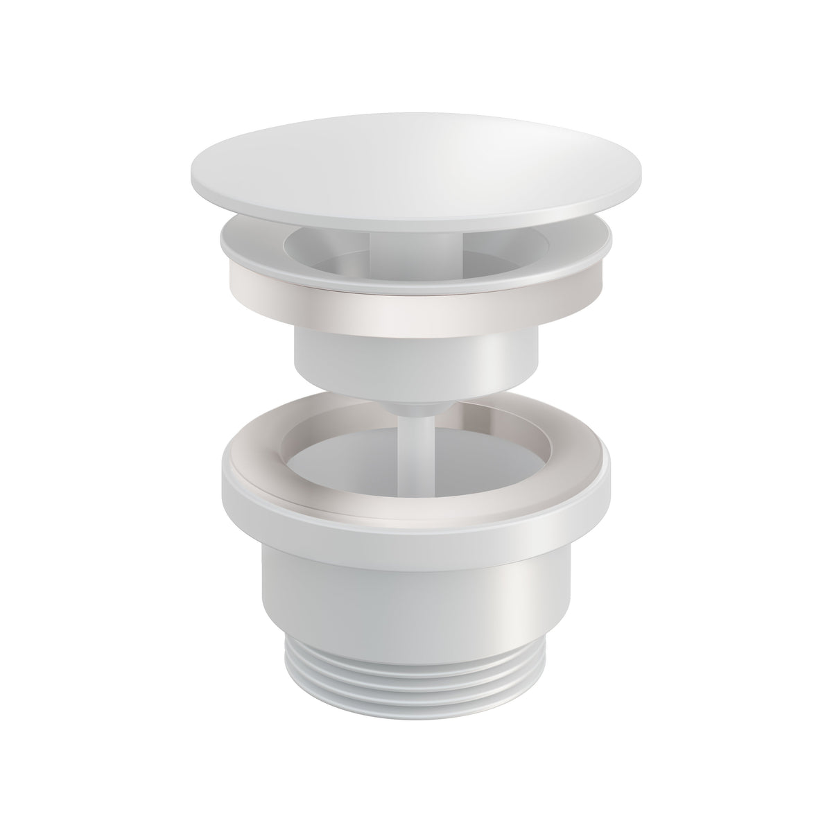 Hotbath Cobber P708 niet-afsluitbare plug rond mat-wit