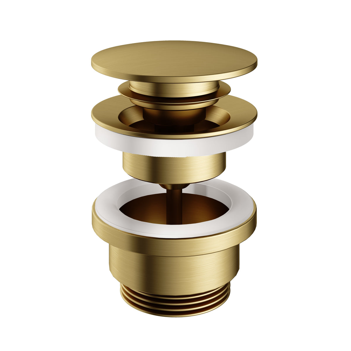 Hotbath Cobber P710 klikplug rond Geborsteld Messing PVD