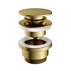 Hotbath Cobber P710 klikplug rond Geborsteld Messing PVD