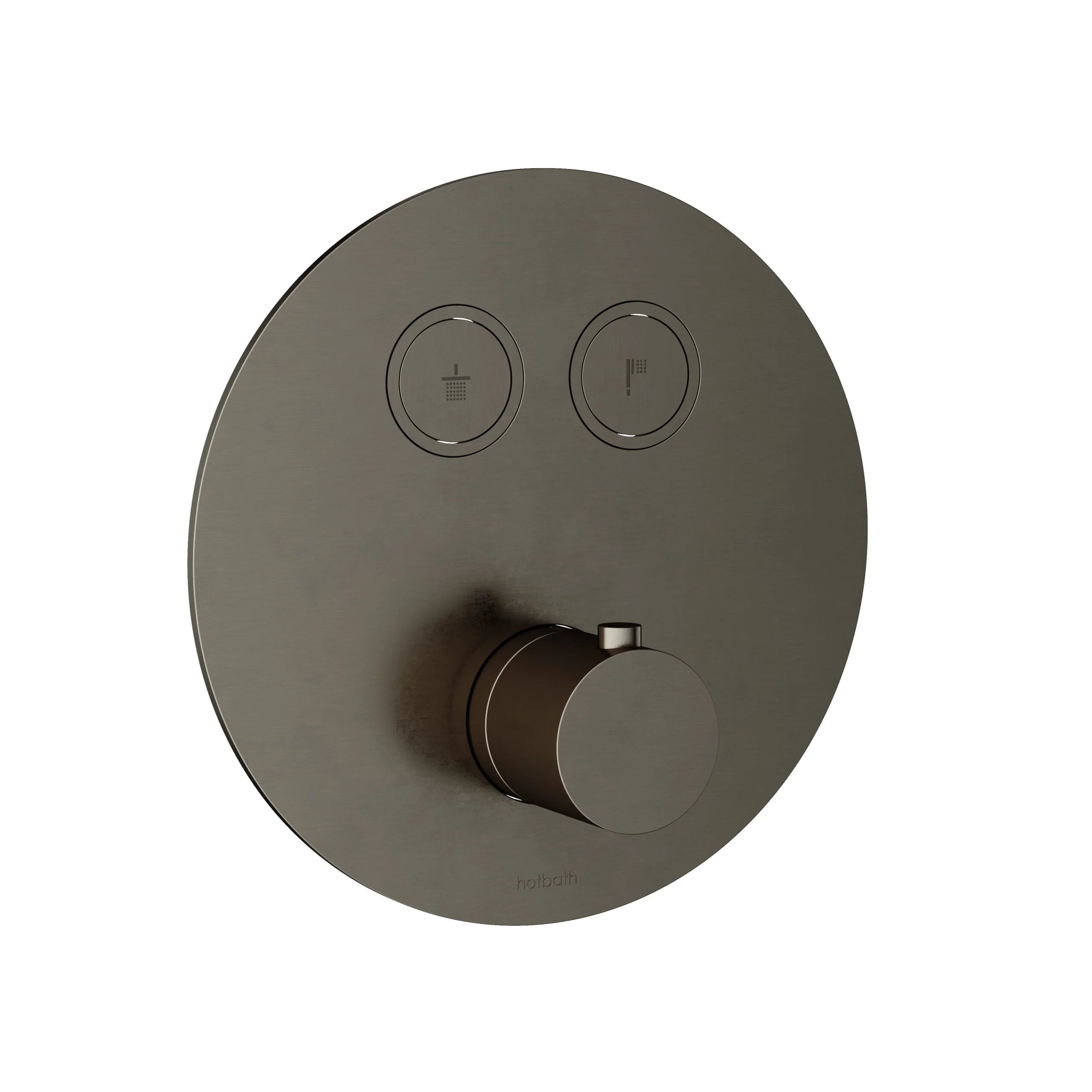 Hotbath Cobber PB009 inbouwthermostaat met 2 pushbuttons Chroom