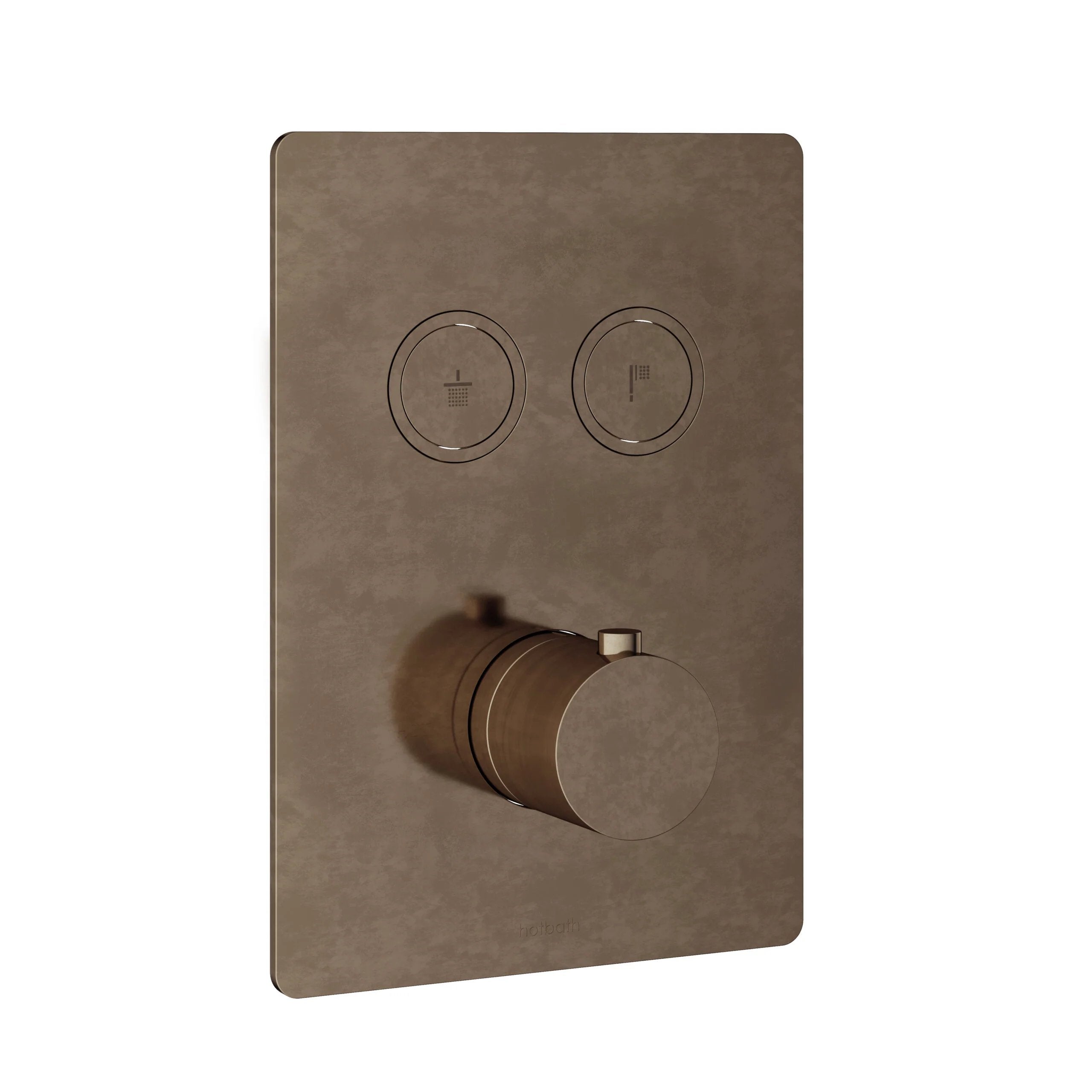 Hotbath Cobber PB009Q inbouwthermostaat met 2 pushbuttons Chroom