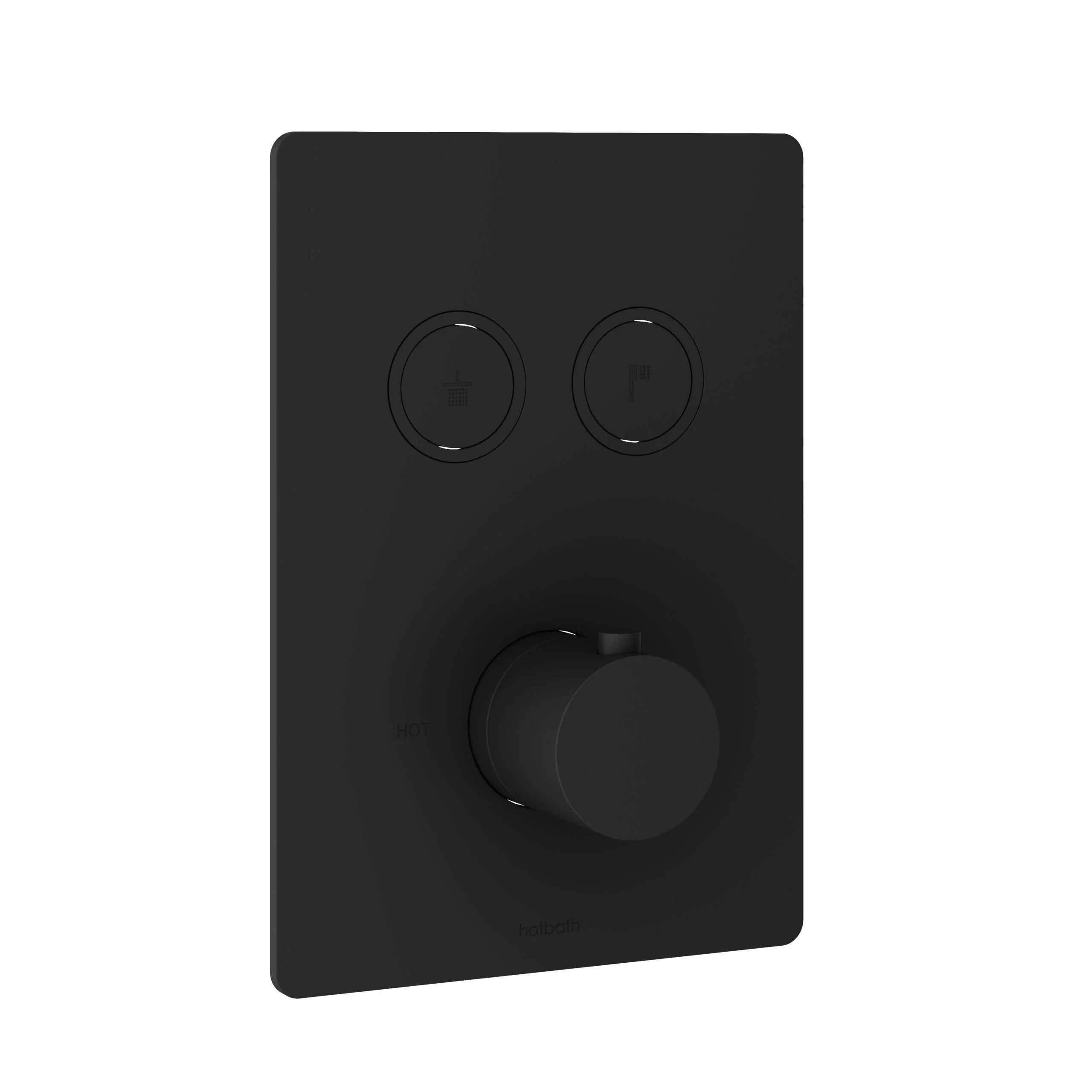 Hotbath Cobber PB009Q inbouwthermostaat met 2 pushbuttons Chroom