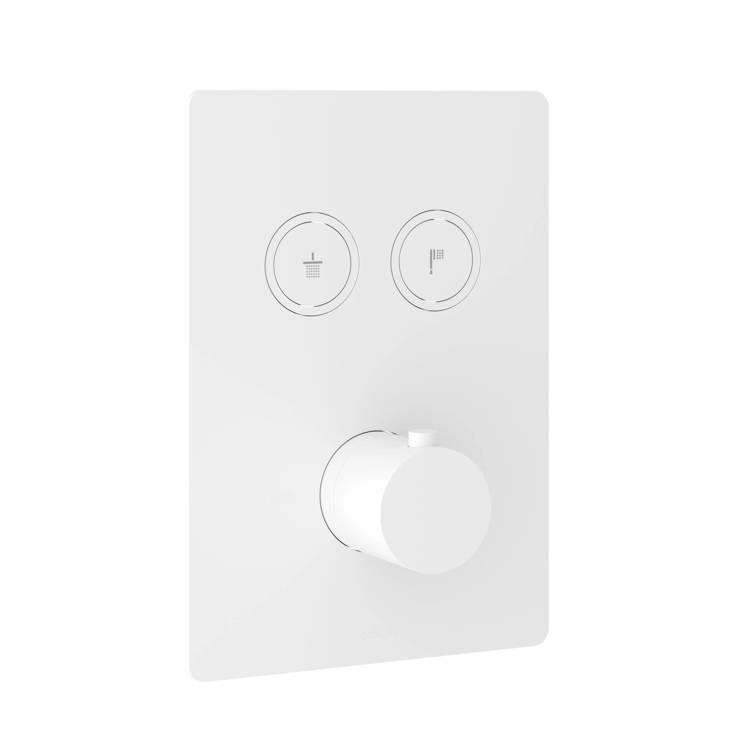 Hotbath Cobber PB009Q inbouwthermostaat met 2 pushbuttons Geborsteld Koper