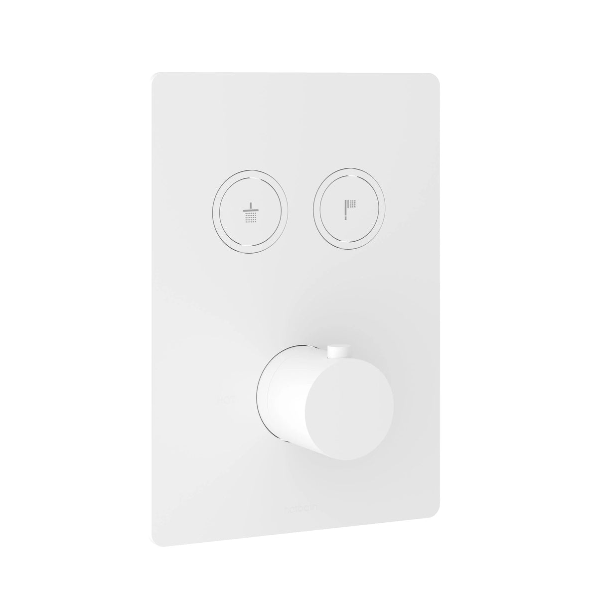 Hotbath Cobber PB009QEXT afbouwdeel voor inbouw thermostaat met 2 pushbuttons - Mat Wit