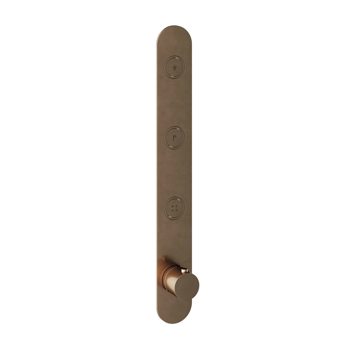 Hotbath Cobber PB050EXT afbouwdeel voor inbouw thermostaat met 3 pushbuttons - Verouderd Messing